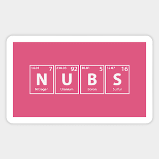 Nubs (N-U-B-S) Periodic Elements Spelling Magnet